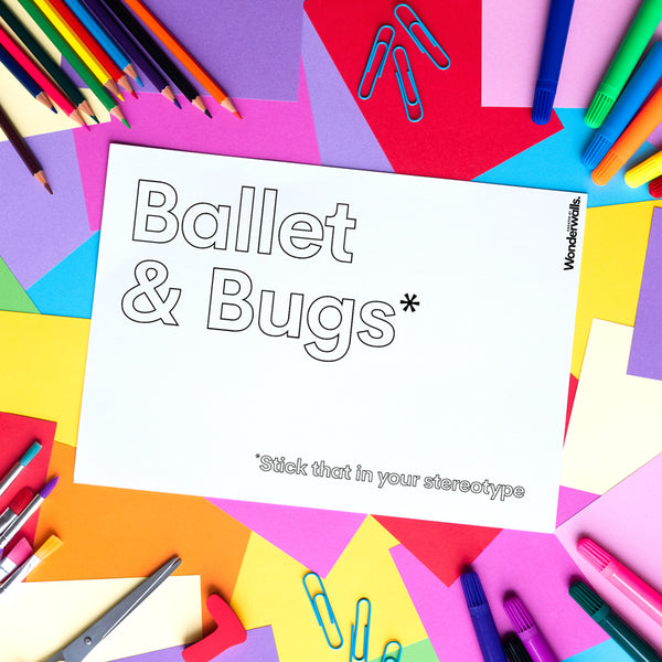 Ballet & Bugs (colouring sheet)