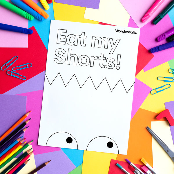 Eat My Shorts (colouring sheet)